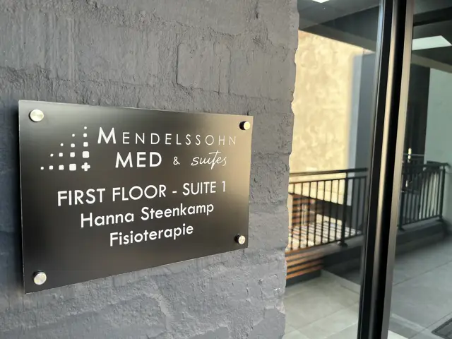 Practice entrance signage